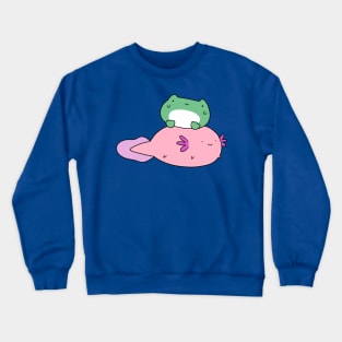 Little Frog and Axolotl Crewneck Sweatshirt
